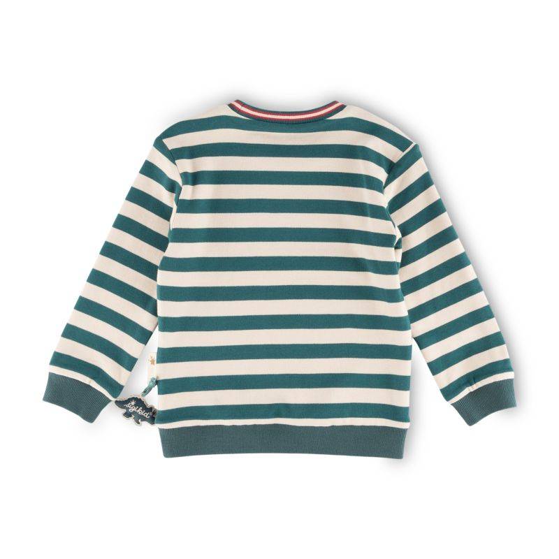 Sigikid Kinder Wendeshirt Dino, dunkelrot oder grün gestreift VIP-Rabatte