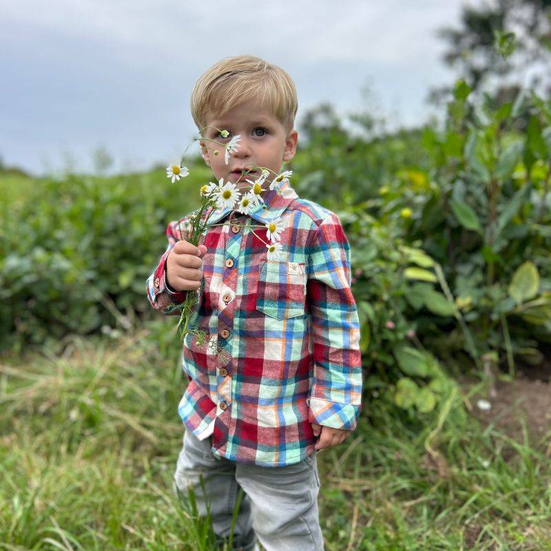 Sigikid Kariertes Baby Flanellhemd Dino World, Langarm Super Sparpreis