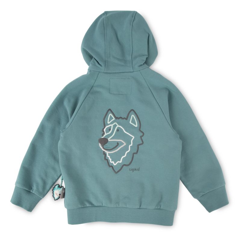 Sigikid Kinder Sweatjacke mit Kapuze, türkis Kostenlose Rückgabe