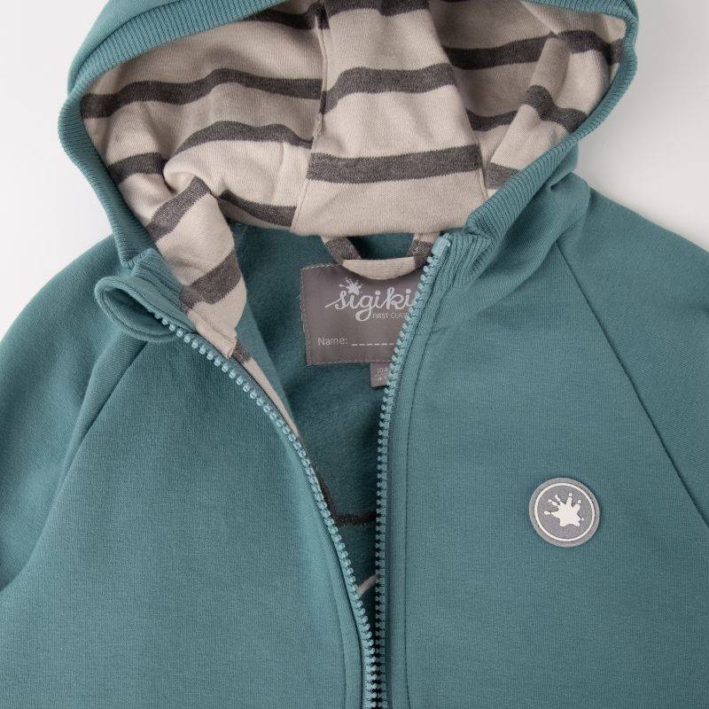 Sigikid Kinder Sweatjacke mit Kapuze, türkis Kostenlose Rückgabe