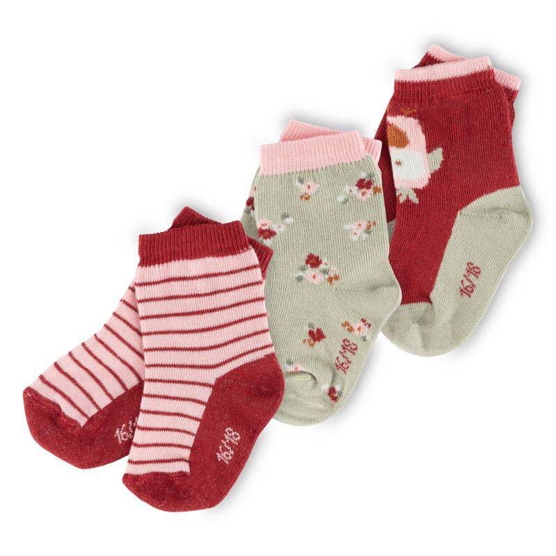 Sigikid Baby 3er Socken-Set, rosa und dunkelrot JETZT KAUFEN