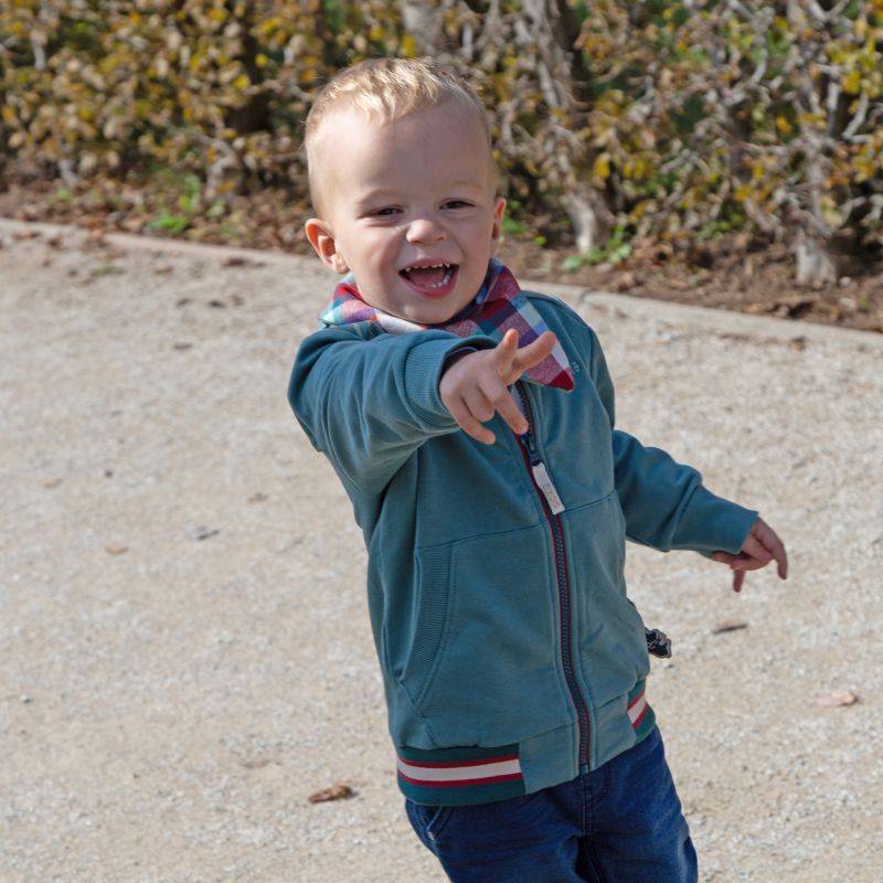 Sigikid Kinder Sweatjacke mit Dino Motiv, grün Letzte 2 Tage