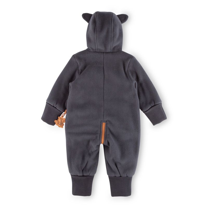 Sigikid Baby Fleeceoverall mit Bären Motiv, dunkelgrau Vierteljährliche Förderung