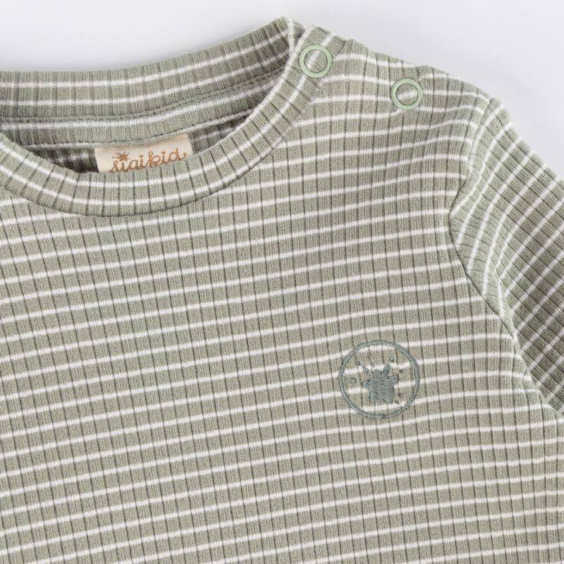 Sigikid Baby Langarmshirt, weiß geringelt Nur noch ein Tag übrig