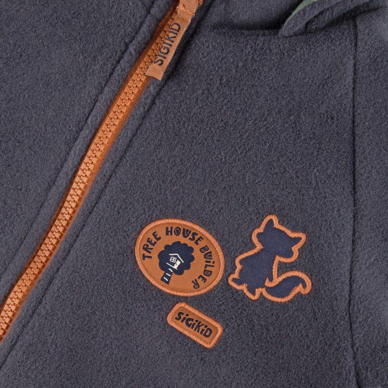 Sigikid Kinder Fleecejacke Forest Adventure, dunkelgrau Begrenzt auf 3 Tage