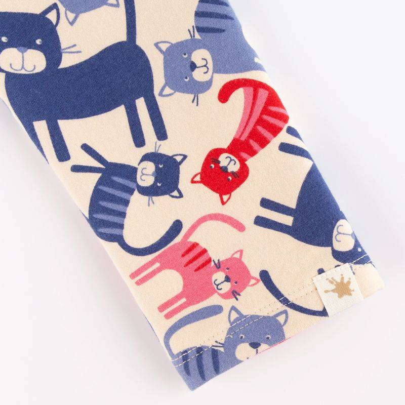 Sigikid Kinder Sweat Leggings, bunter Katzenprint Speichern exportieren