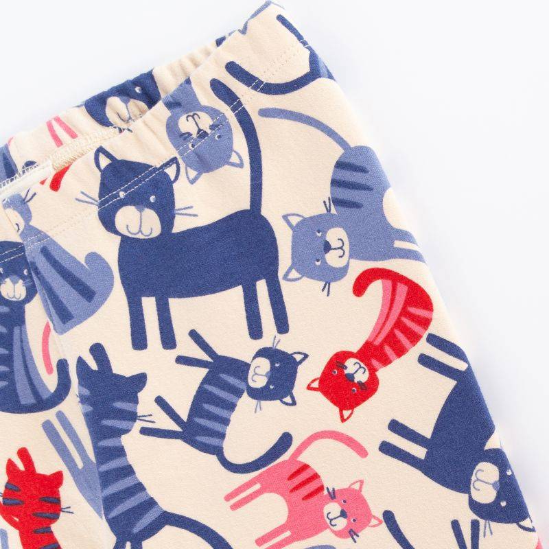Sigikid Kinder Sweat Leggings, bunter Katzenprint Speichern exportieren