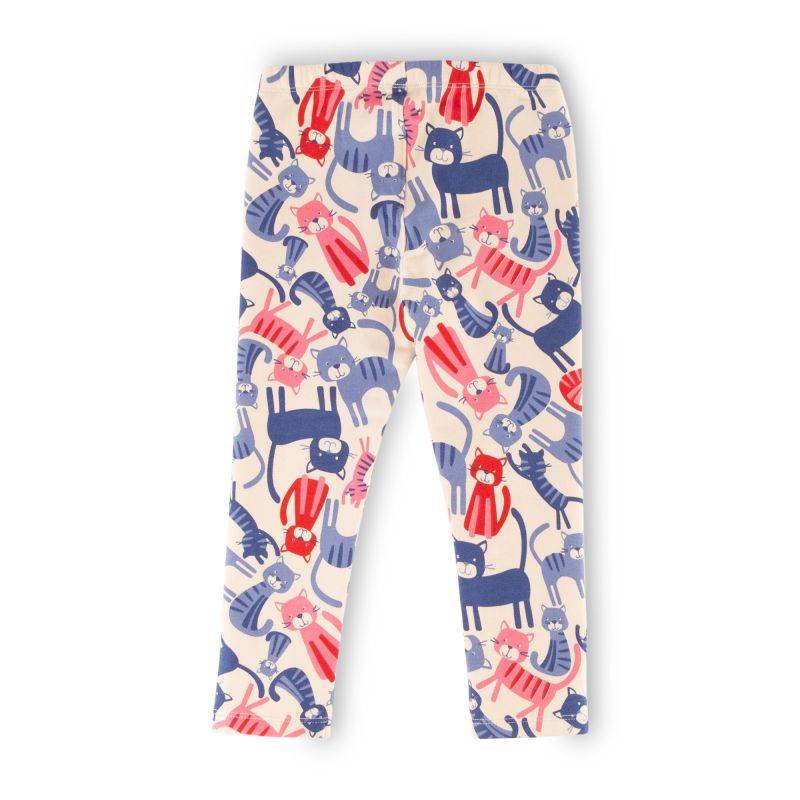Sigikid Kinder Sweat Leggings, bunter Katzenprint Speichern exportieren