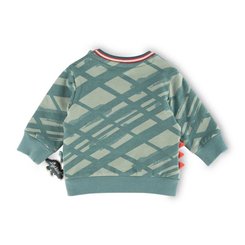 Sigikid Baby Sweatshirt Dino World, grün Black Friday Preise