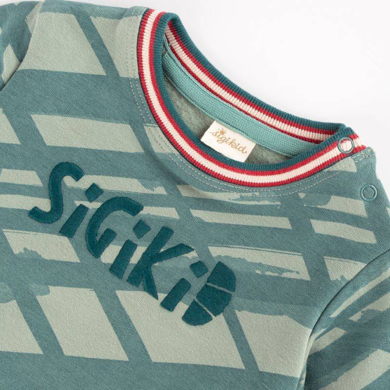 Sigikid Baby Sweatshirt Dino World, grün Black Friday Preise
