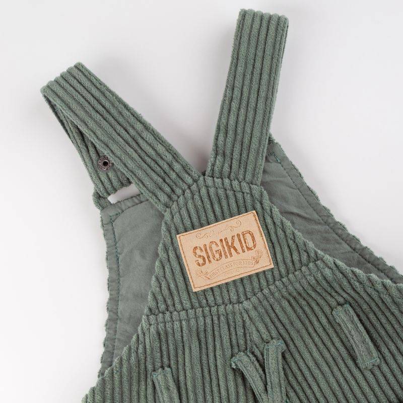 Sigikid Baby Cord Latzhose, grün Online