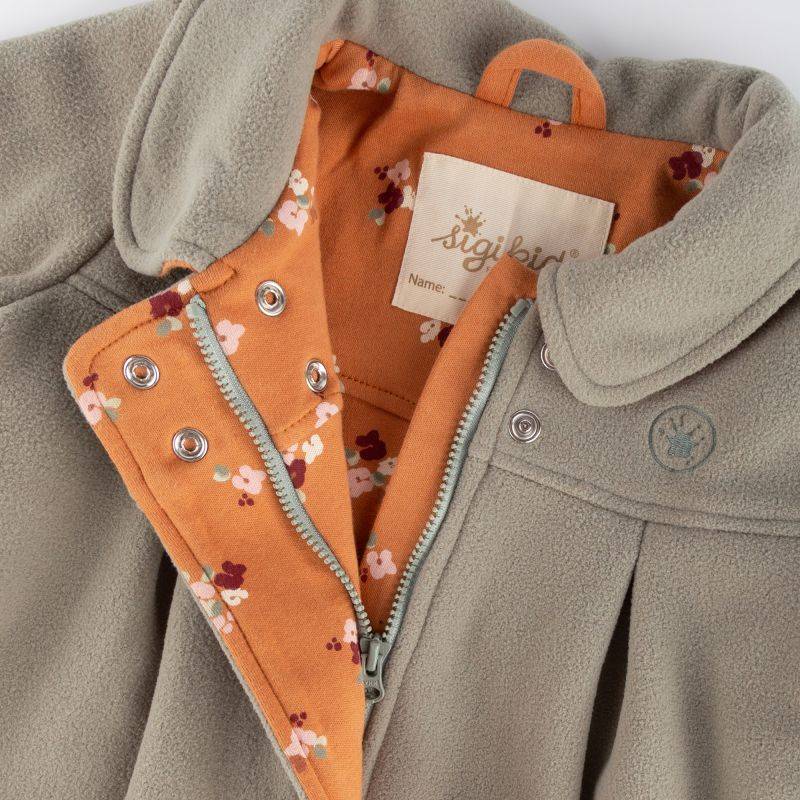 Sigikid Baby Fleecejacke mit Kragen, grün Outlet