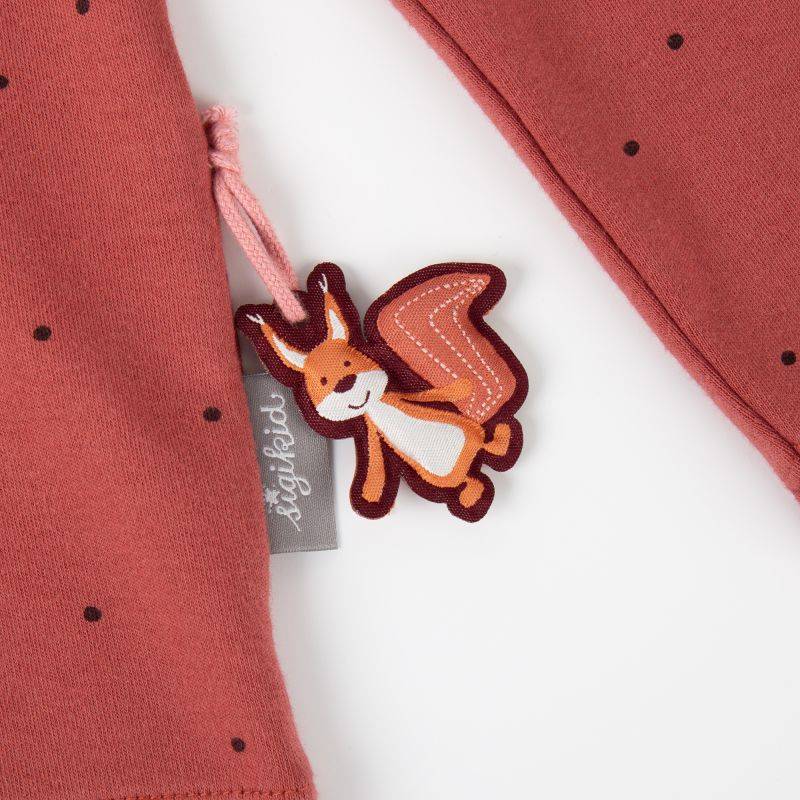 Sigikid Kinder Langarmshirt mit Eichhörnchen Motiv, rotbraun mit Pünktchen Limitierter Zeitrabatt