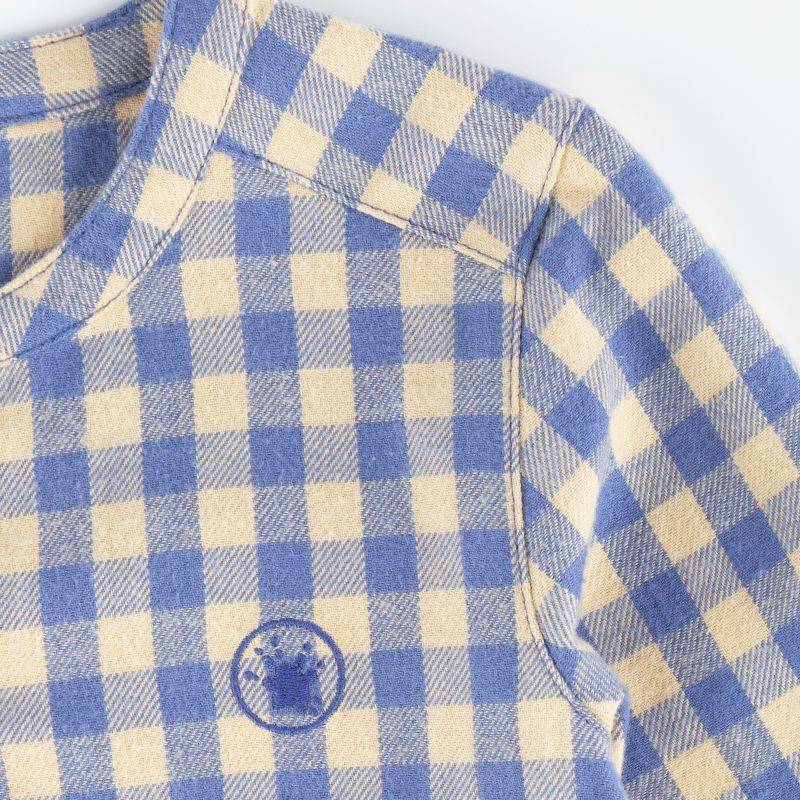 Sigikid Kinder Karo Flanellkleid, blau-weiß Sonderangebot