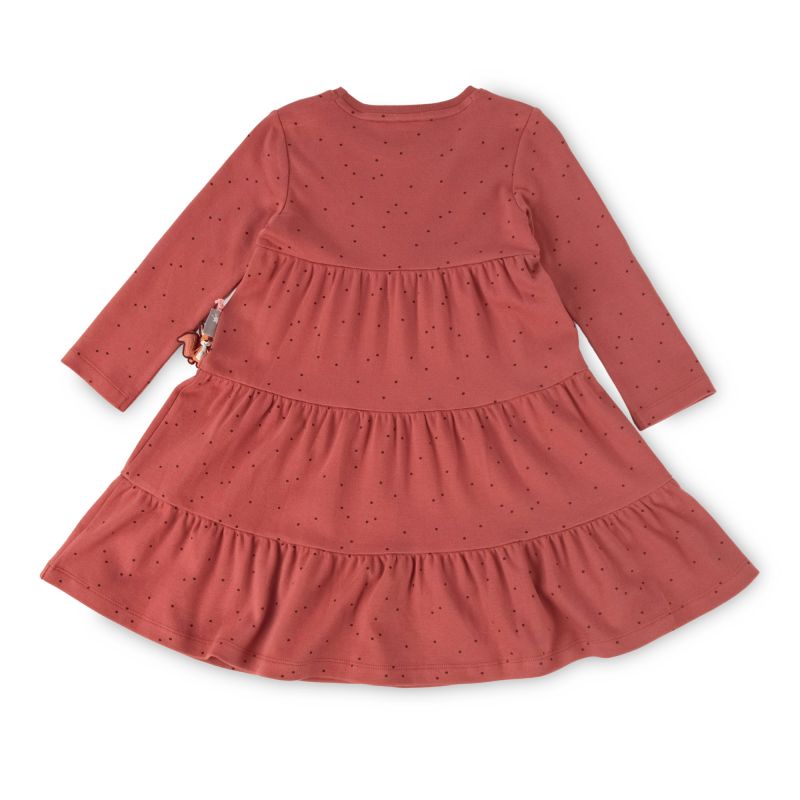 Sigikid Kinder Stufenkleid Autumn Forest, rotbraun mit Pünktchen Rabatt