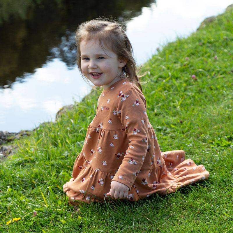 Sigikid Kinder Langarm Stufenkleid mit Blümchen Print Günstig kaufen