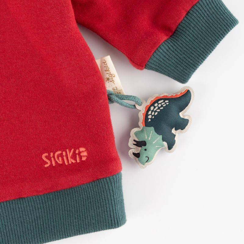 Sigikid Baby Wendeshirt Dino, rot oder grün-weiß gestreift Versandkostenfrei