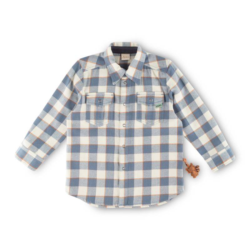Sigikid Kinder Karo Flanell-Hemd, blau-weiß Jubiläumsangebot