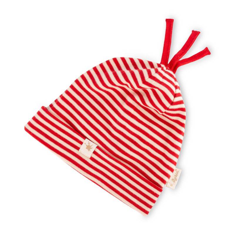 Sigikid Baby Mütze, rot-weiß geringelt Lagerräumung
