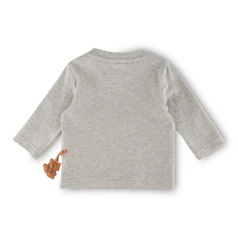 Sigikid Baby Langarmshirt mit Waschbären Motiv, grau Heißer Verkauf