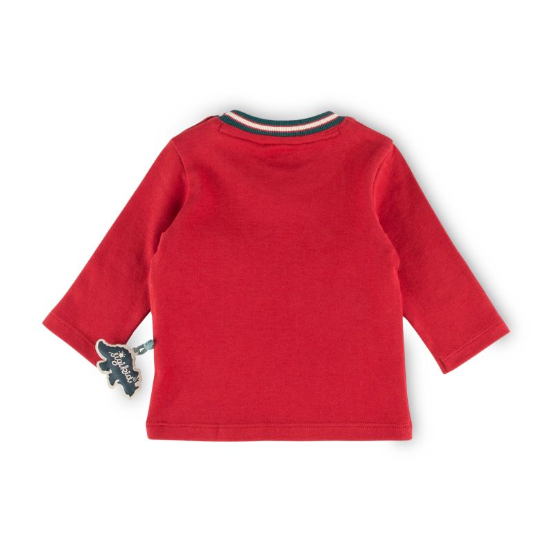 Sigikid Baby Langarmshirt Dino, dunkelrot Zeitlich begrenztes Angebot