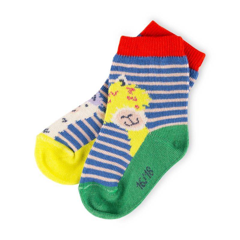 Sigikid Baby 3er Socken-Set Lama, bunt gestreift Kauf eins, bekomm eins gratis