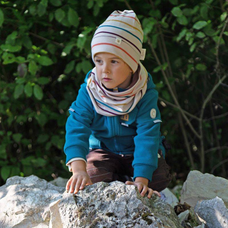 Sigikid Kinder Loopschal, bunt gestreift-braun Letzte 3 Tage