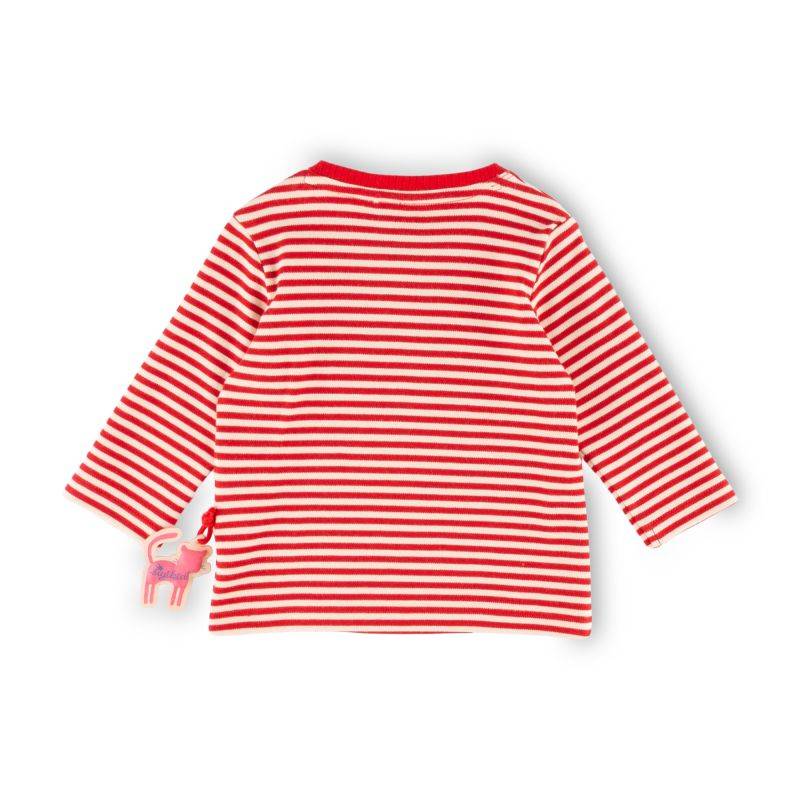 Sigikid Baby Ringel Langarmshirt mit Katzen Motiv, rot-weiß JETZT KAUFEN