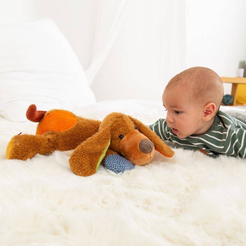 Sigikid Kuscheltier Hund liegend, Patchwork Sweety