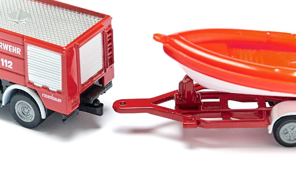 Siku Unimog Feuerwehr mit Boot 10163600005 Schlussverkauf
