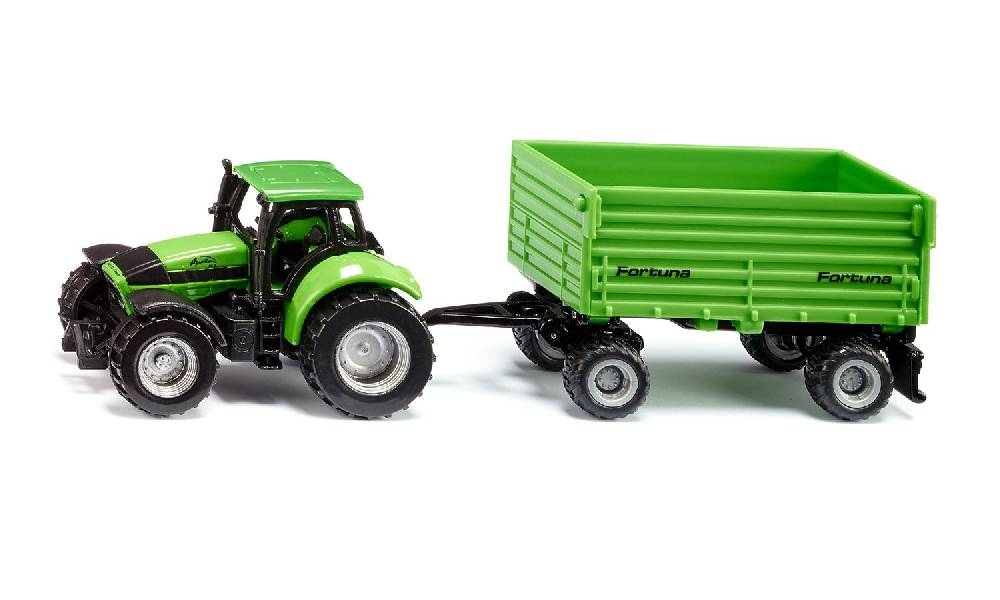 Siku DEUTZ-FAHR mit Fortuna 2-Achs Anhänger 10160600000 Kauf eins, bekomm eins gratis