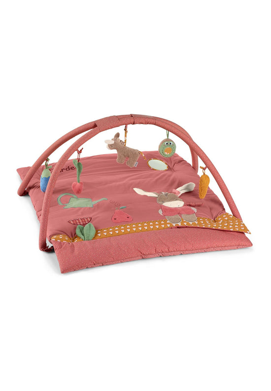Sterntaler Spielbogen Esel Emmily in Hellrot mit Krabbeldecke im Angebot