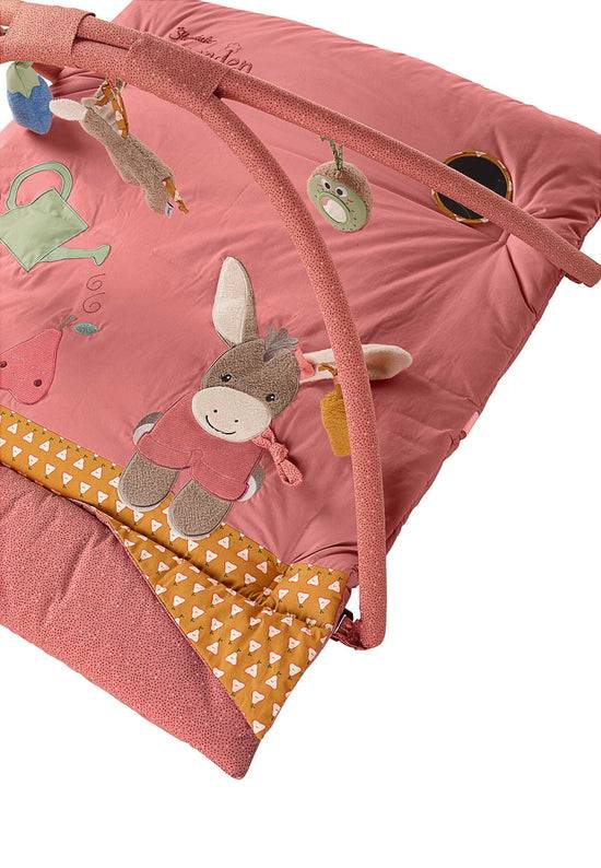 Sterntaler Spielbogen Esel Emmily in Hellrot mit Krabbeldecke im Angebot