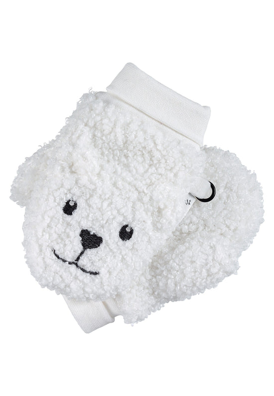 Sterntaler Fäustling aus Teddyflausch mit Tiergesicht Eisbär Super Rabatt