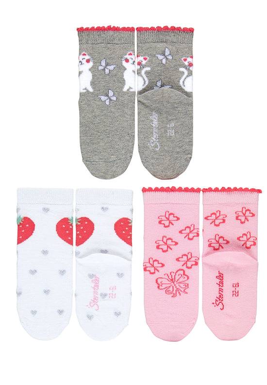 Sterntaler Kindersocken 7er-Box Mädchen in Hellgrau melange Muttertagsangebot