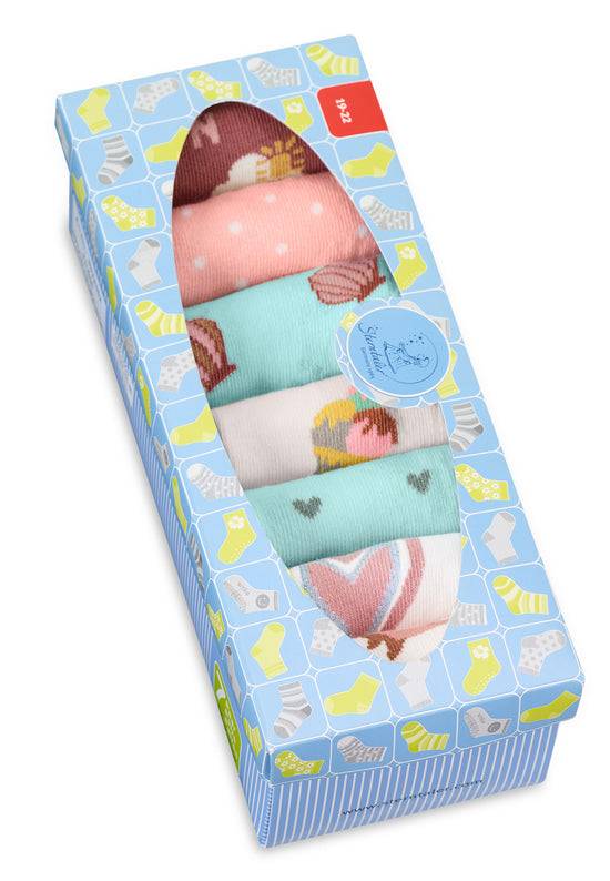 Sterntaler Kindersocken 7er-Box Mädchen in Hellgrau melange Muttertagsangebot