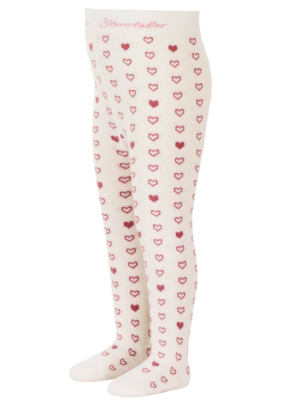 Sterntaler Strumpfhose Herzen in Hellgrau mel. oder Ecru Neueste Mode