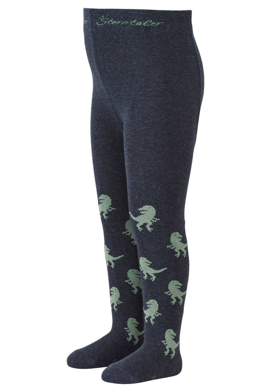 Sterntaler Strumpfhose T-Rex in Blau melange mit grauen Dinos Zeitlich begrenztes Angebot