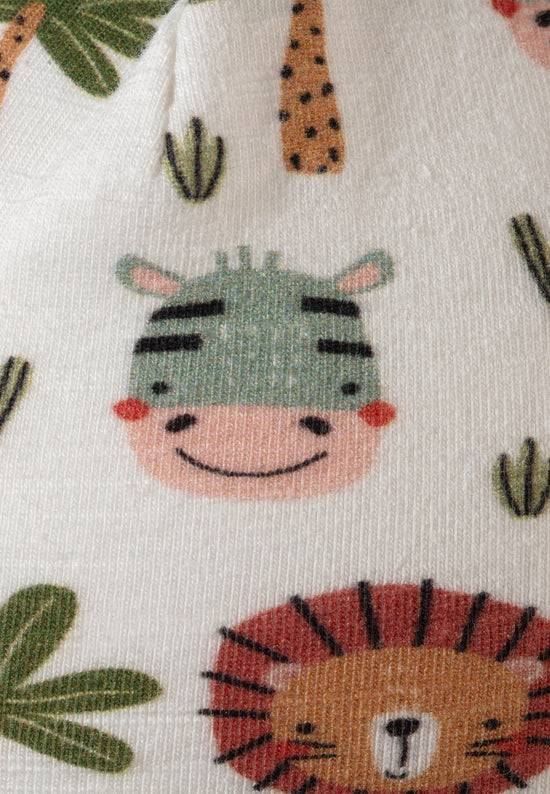 Sterntaler Beanie bedruckt mit niedlichen Safari-Tieren in ecru Discount Store für neue Produkte
