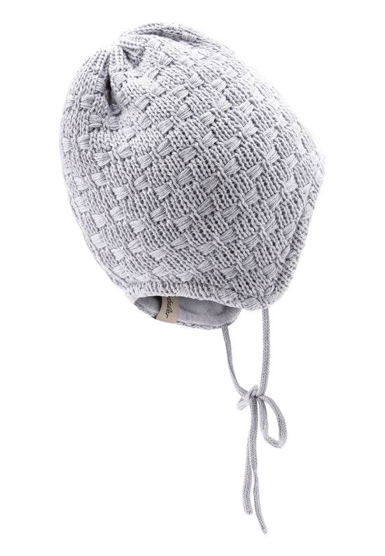 Sterntaler Mütze aus Strickware mit eingestrickten Schleifen im Angebot