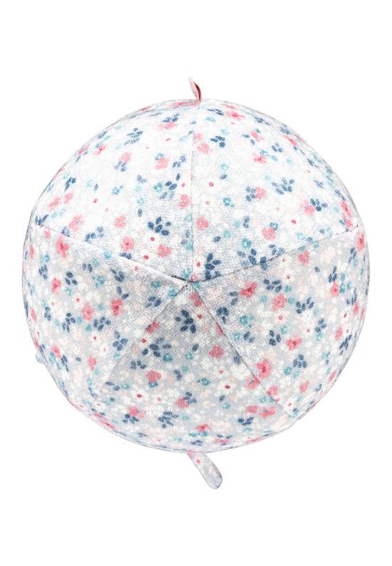 Sterntaler Inkamütze bedruckt mit Streublumen aus Strickware Fabrikverkauf