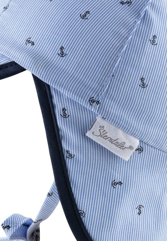 Sterntaler Schirmmütze mit Nackenschutz in Himmelblau, UV 30 Versandkostenfrei