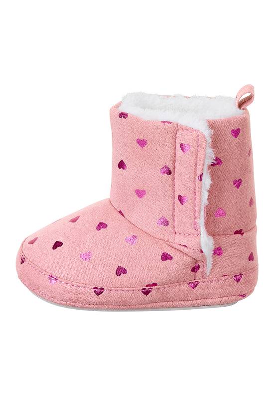 Sterntaler Baby-Stiefel aus gewebtem Velour mit Print Herzen Black Friday