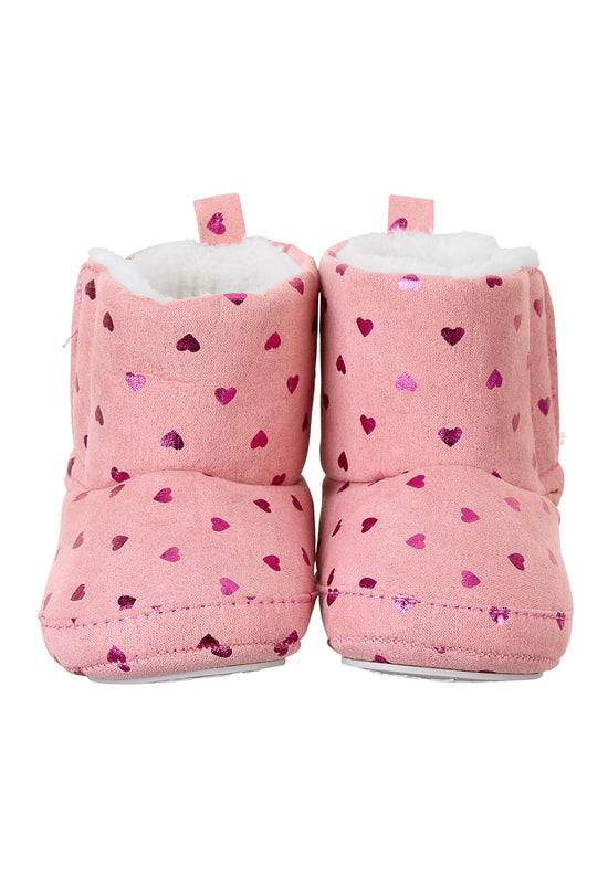 Sterntaler Baby-Stiefel aus gewebtem Velour mit Print Herzen Black Friday