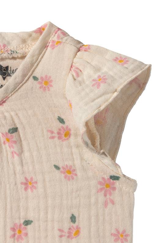 Sterntaler Baby Body bedruckt mit Gänseblümchen in ecru Riesige Rabatte