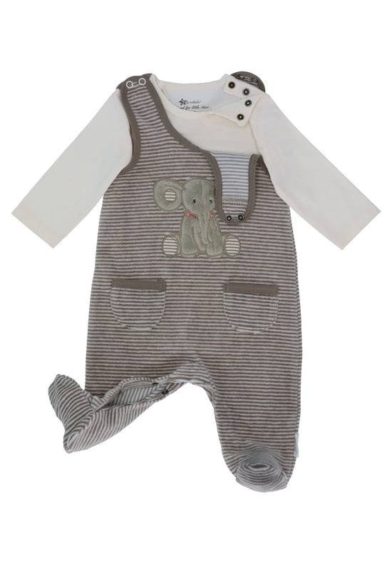 Sterntaler Baby Strampler aus Nicki, Motiv Elefant Eddy, Grau Speichern exportieren