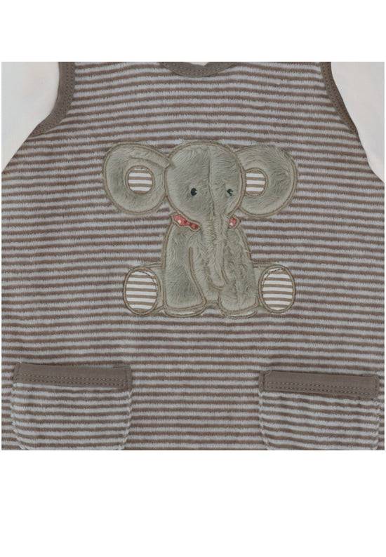 Sterntaler Baby Strampler aus Nicki, Motiv Elefant Eddy, Grau Speichern exportieren