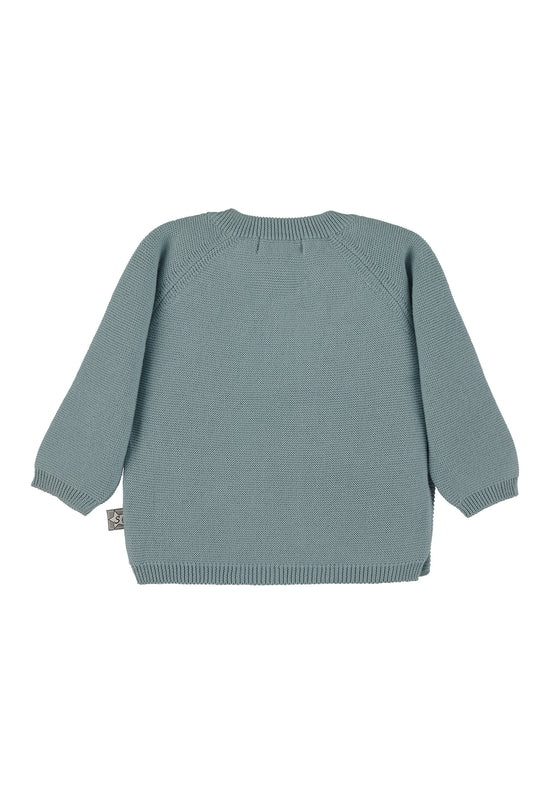Sterntaler GOTS Strick-Jacke uni in Grün, Marine oder Grau Rabatte dieses Monats