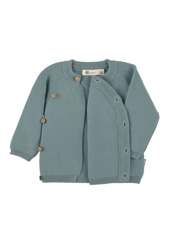 Sterntaler GOTS Strick-Jacke uni in Grün, Marine oder Grau Rabatte dieses Monats