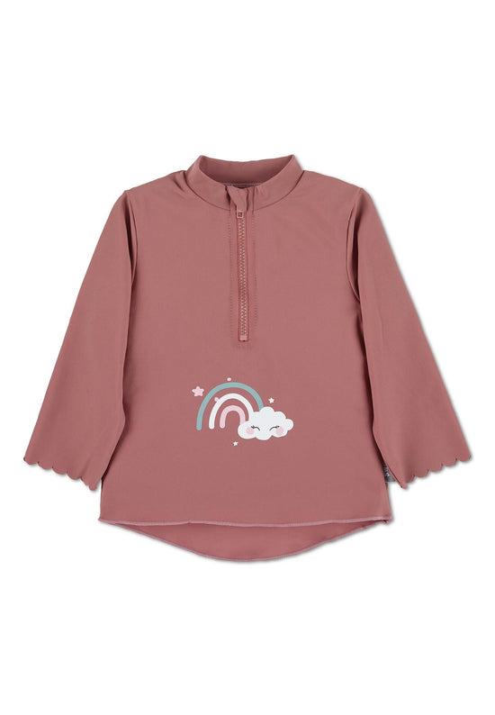 Sterntaler Langarm-Schwimmshirt in rosa mit Regenbogen-Motiv